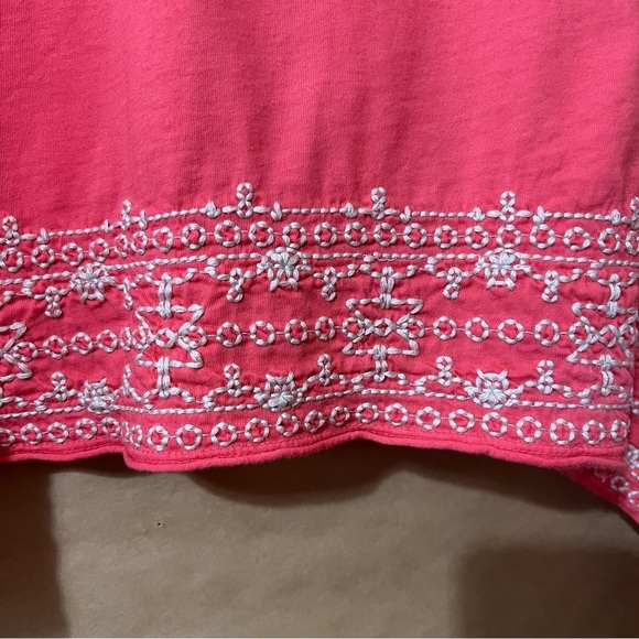 Johnny Was Embroidered Hummingbird Cardigan Sweater Wrap Open Front Pink Size M - Picture 14 of 15